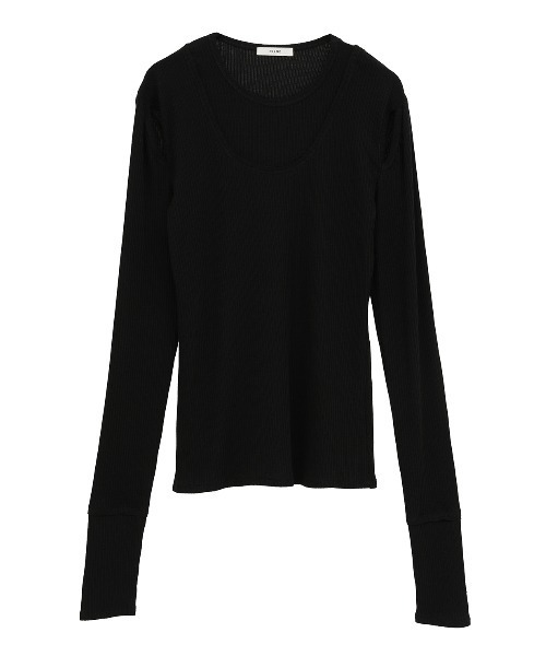 CLANE（クラネ） tシャツ 「CLANE/クラネ」LAYERED SHOULDER CUT TOPS