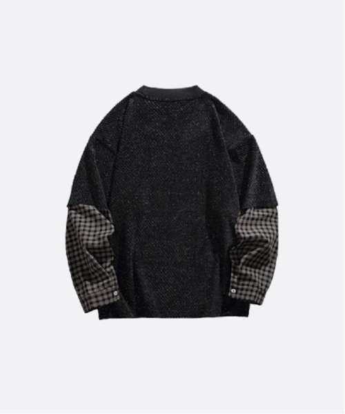 U：UME（ユーム） トレーナー スウェット Fake Two Stitching Sweat