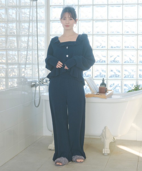 パジャマ ルームウェア 「SET ITEM」cup in camisole knit set up