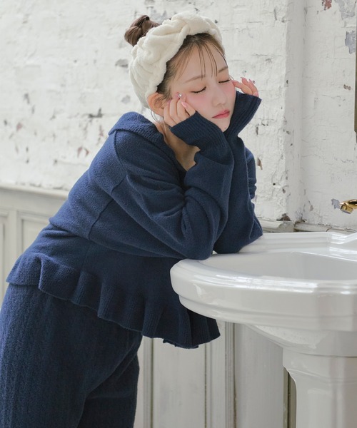 パジャマ ルームウェア 「SET ITEM」cup in camisole knit set up