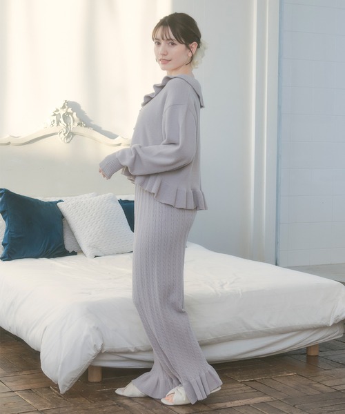 パジャマ ルームウェア 「SET ITEM」cup in camisole knit set up