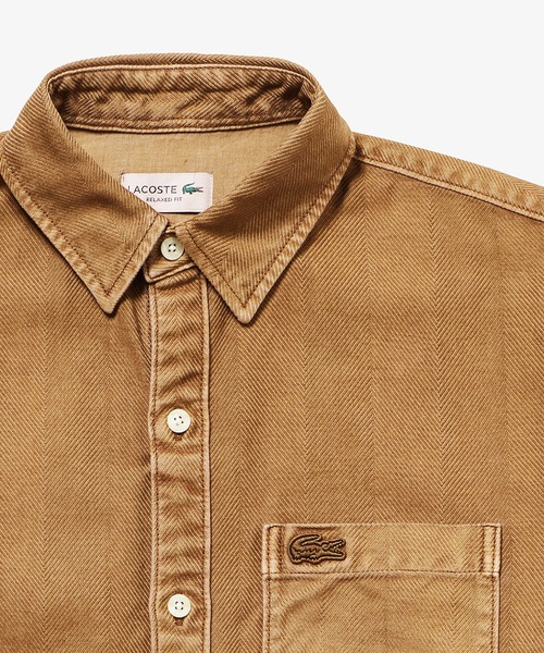 LACOSTE（ラコステ） シャツ ウォッシュドヘリンボーンネルシャツ