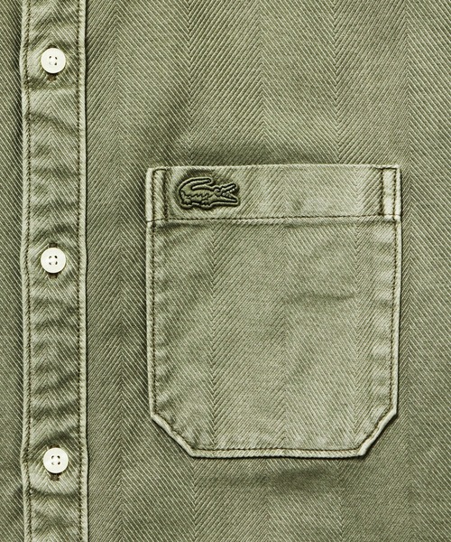 LACOSTE（ラコステ） シャツ ウォッシュドヘリンボーンネルシャツ