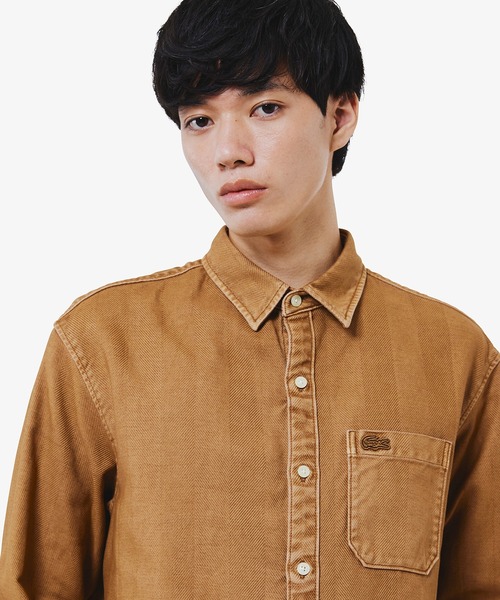 LACOSTE（ラコステ） シャツ ウォッシュドヘリンボーンネルシャツ