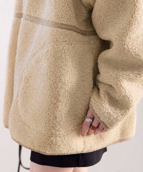 「classicalelf」 ノーカラーコート LARGE ベージュ レディース_画像5