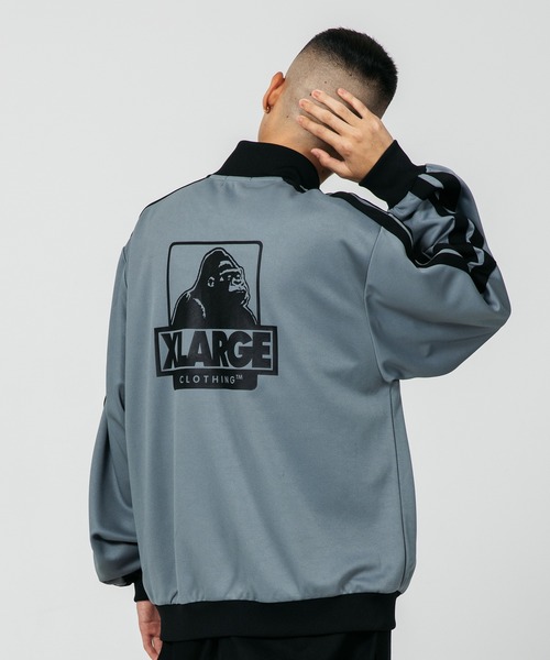 「XLARGE」 ジャージブルゾン S チャコール メンズ_画像3