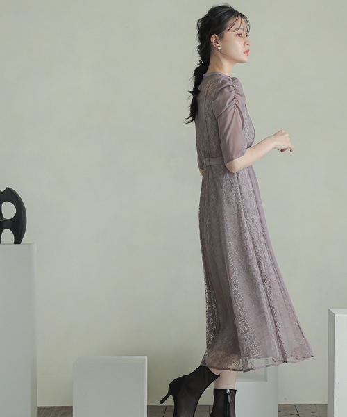 「niana」 半袖ワンピース M グレー レディースの画像