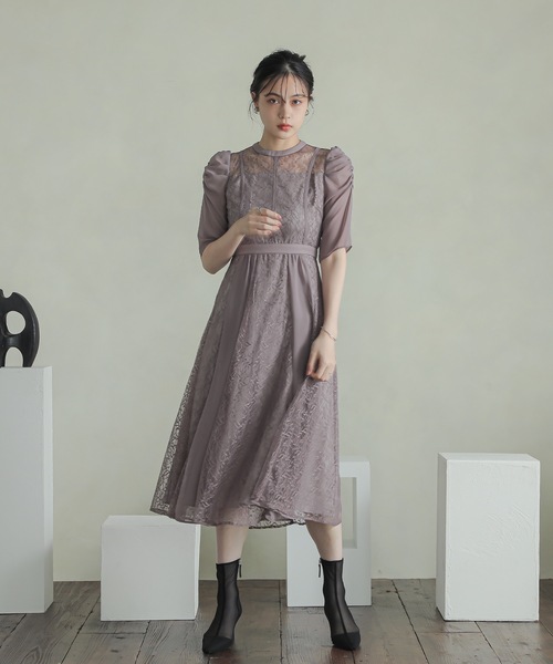 「niana」 半袖ワンピース M グレー レディースの画像