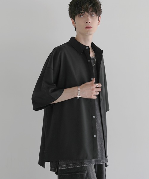 「LILL」 半袖シャツ M ワイン メンズ_画像6