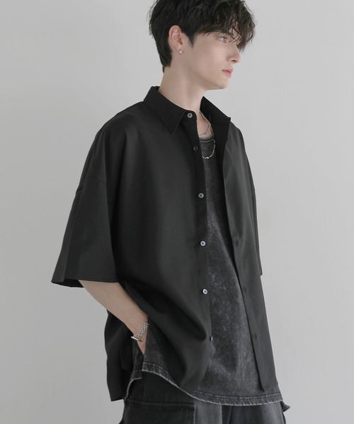 「LILL」 半袖シャツ M ワイン メンズ_画像7