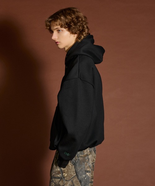 「WETTEMPT」 プルオーバーパーカー MEDIUM 杢グレー メンズ_画像3