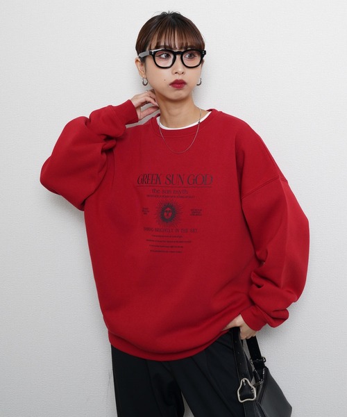 トレーナー スウェット アソートプリントロゴスウェット レディース