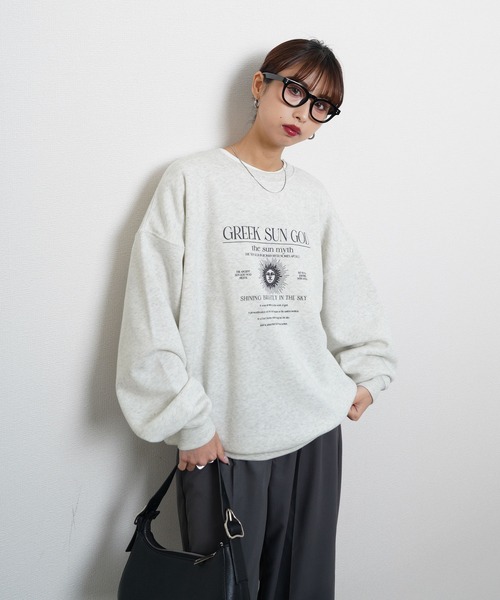 トレーナー スウェット アソートプリントロゴスウェット レディース