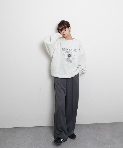 トレーナー スウェット アソートプリントロゴスウェット レディース