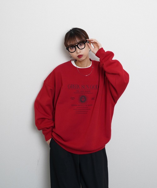 トレーナー スウェット アソートプリントロゴスウェット レディース