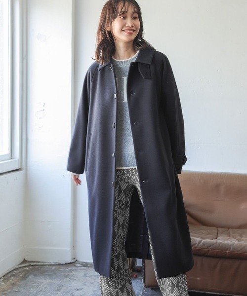 niko and... レザーコート　カラー完売品 niko and…（ニコアンド） コート LONG ブラウン レディース : ZOZOTOWN