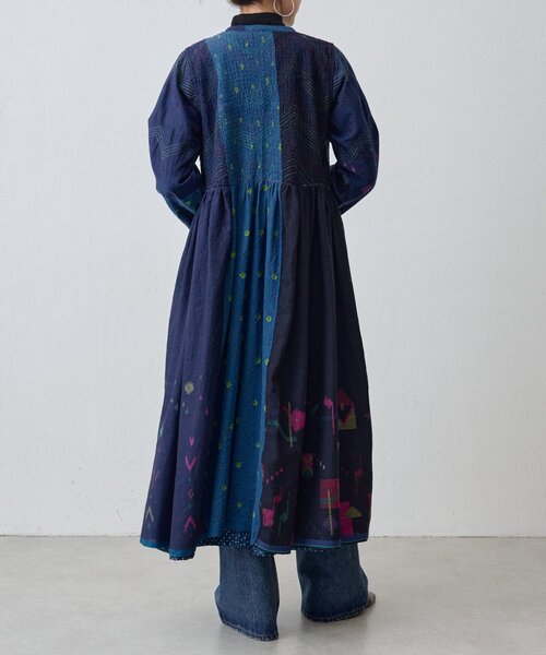 美品♪BEARDSLEYビアズリー　ロングガウン　羽織　刺繍 BEARDSLEY（ビアズリー） ワンピース 「INJIRI」シルク＆ウール