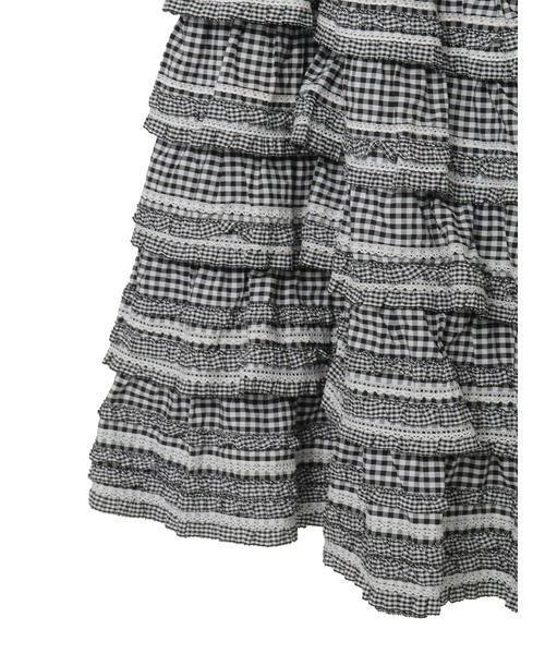 PINK HOUSE（ピンクハウス） スカート ギンガムチェックフリルスカート