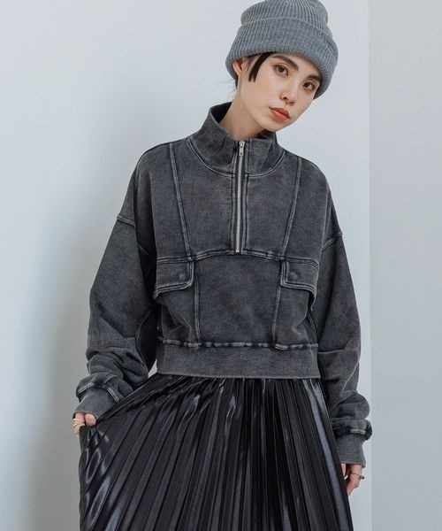 「JEANASIS」 スウェットカットソー FREE グレー レディース_画像3