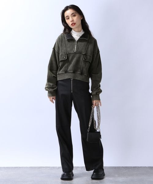 「JEANASIS」 スウェットカットソー FREE グレー レディース_画像5