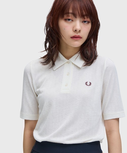 ポロシャツ ポロ Sheer Rib Polo Shirt／シアーリブポロシャツ レディースの画像