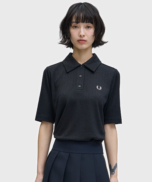 ポロシャツ ポロ Sheer Rib Polo Shirt／シアーリブポロシャツ レディースの画像