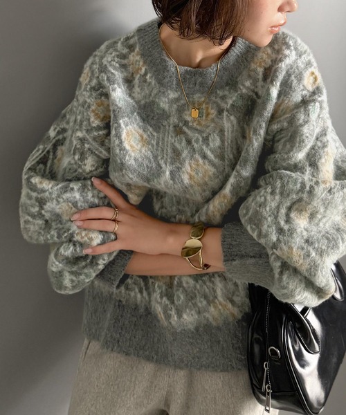 「classicalelf」 長袖ニット MEDIUM アイボリー レディース_画像6