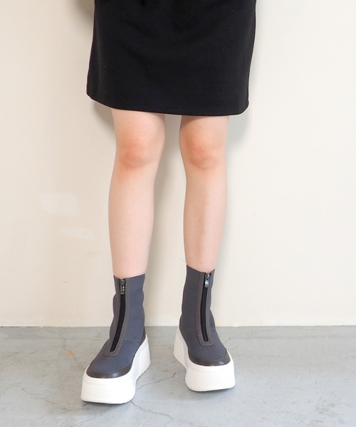「byあしながおじさん」 ショートブーツ L ブラック レディース_画像8