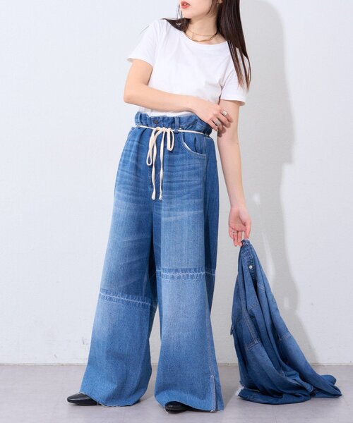 etsinta（エシンタ） ワイドパンツ ジーンズ デニム デニムパンツ