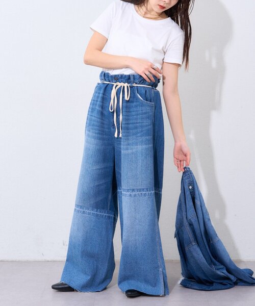etsinta（エシンタ） ワイドパンツ ジーンズ デニム デニムパンツ