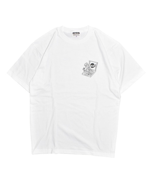 「DOUBLE STEAL」 半袖Tシャツ MEDIUM ダークブラウン メンズ_画像6