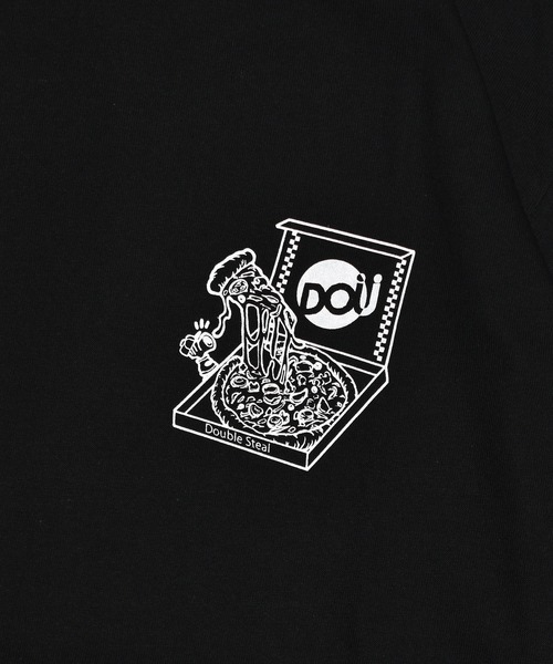 「DOUBLE STEAL」 半袖Tシャツ MEDIUM ダークブラウン メンズ_画像8