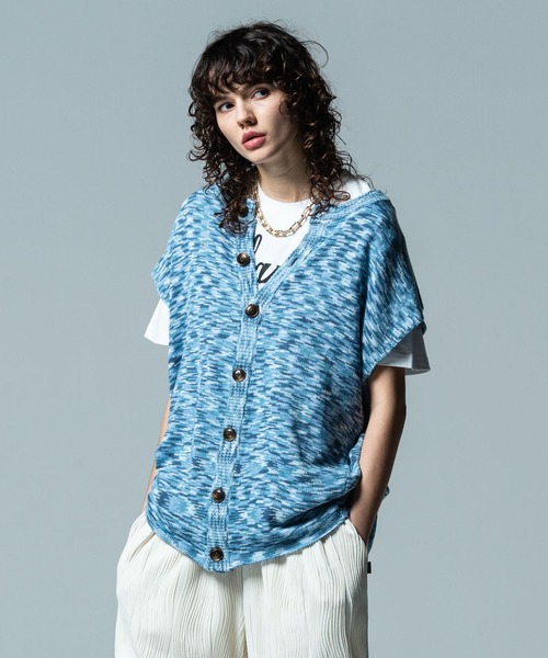 glamb（グラム） ニットベスト M ブルー メンズ : ZOZOTOWN Yahoo!店