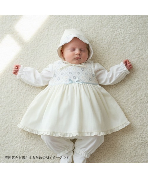 10mois（ディモワ） ベビー 「」fleurエプロンセレモニードレスセット