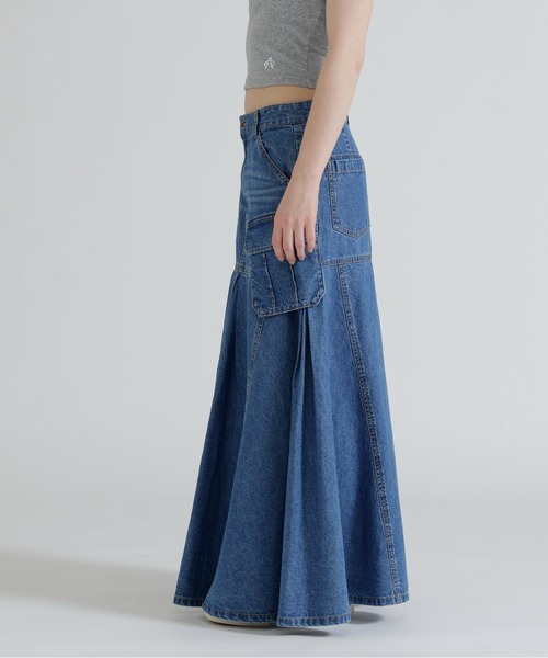 AVIREX（アヴィレックス） デニムスカート DENIM MERMAID CARGO SKIRT