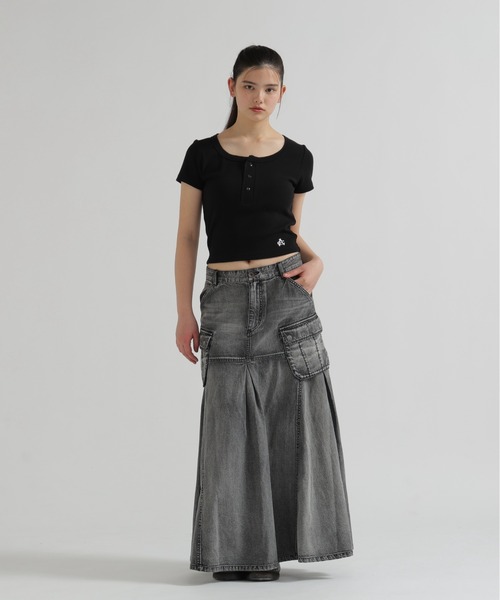 FR2 梅　デニムスカート AVIREX（アヴィレックス） デニムスカート DENIM MERMAID CARGO SKIRT