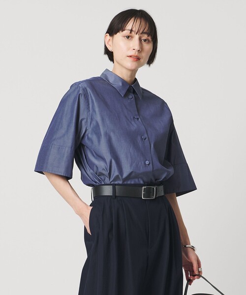 美品　ユニオンランチ　ユナイテッドアローズ　別注　デニムシャツ UNITED ARROWS（ユナイテッドアローズ） ブラウス シャツ 半袖 デニム