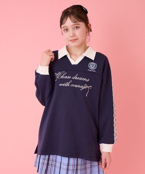 mezzo piano Junior（メゾピアノ ジュニア） tシャツ 袖レース