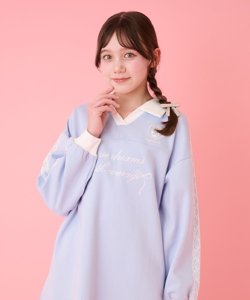 mezzo piano Junior(メゾピアノ ジュニア) tシャツ 袖レース mezzo piano Junior(メゾピアノ ジュニア) tシャツ 袖レース