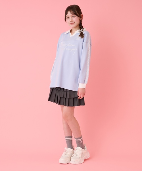 mezzo piano Junior（メゾピアノ ジュニア） tシャツ 袖レース