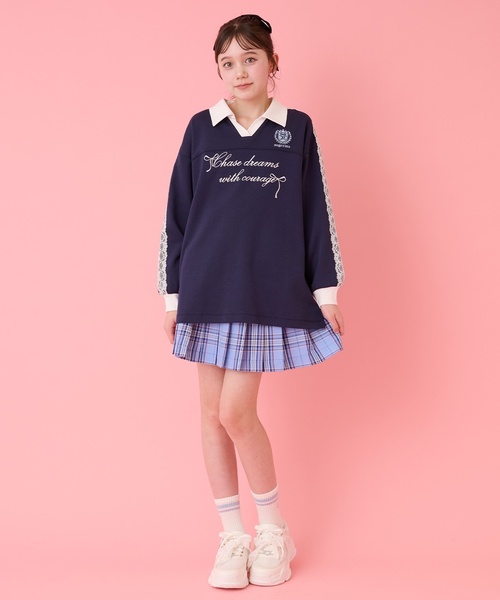 mezzo piano Junior（メゾピアノ ジュニア） tシャツ 袖レース