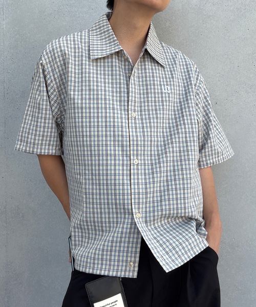 UNDERSTATEMENTs シャツ 半袖 「ユニセックス」ワンポイント刺繍半袖