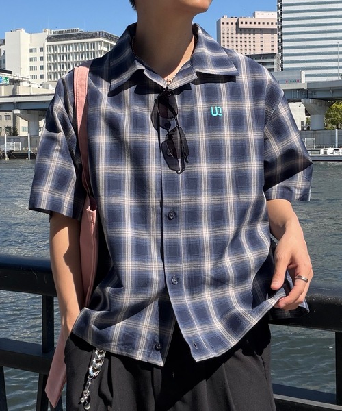 UNDERSTATEMENTs シャツ 半袖 「ユニセックス」ワンポイント刺繍半袖