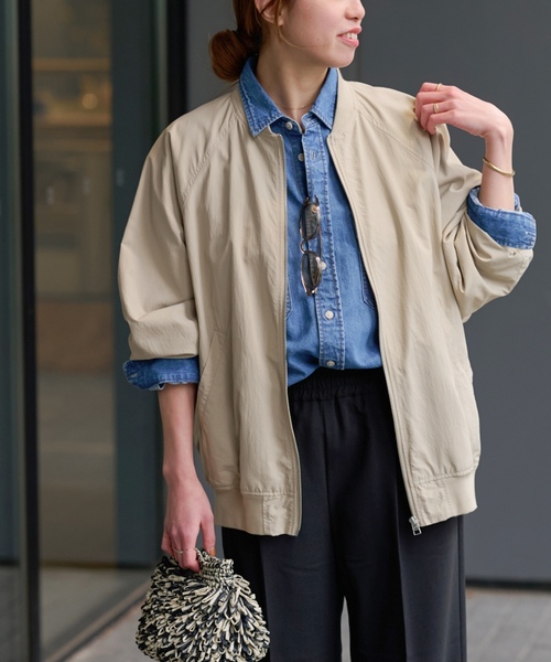 JOURNAL STANDARD relumeナイロンブルゾン ベージュ JOURNAL STANDARD relume（ジャーナルスタンダード レリューム