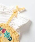ベビー服 ロンパース 花刺繍キャミドッキングロンパスの詳細画像3