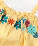 ベビー服 ロンパース 花刺繍キャミドッキングロンパスの詳細画像4