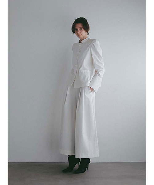 HER. ブラウス シャツ コットンリネンチャイナブラウス レディース
