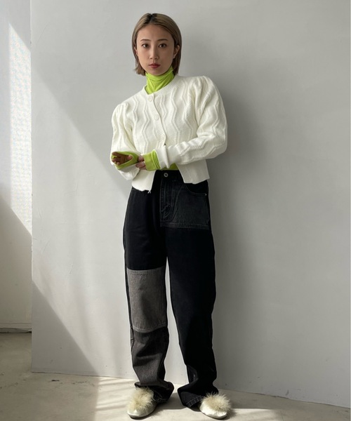 「SANSeLF」 デニムパンツ FREE ブラック レディースの画像