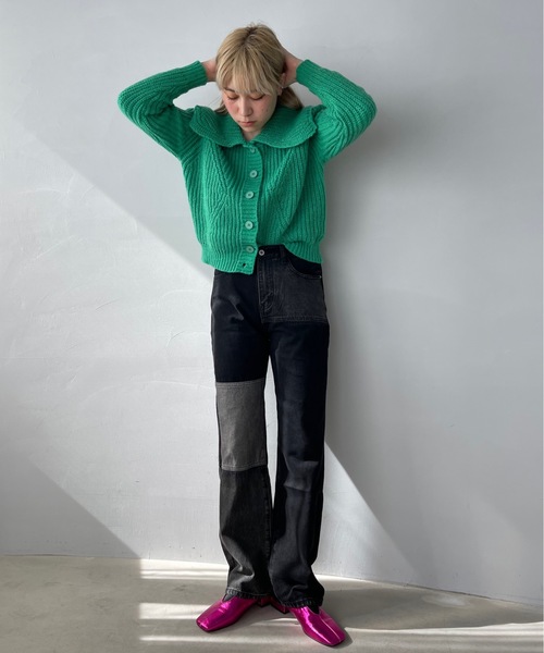 「SANSeLF」 デニムパンツ FREE ブラック レディースの画像