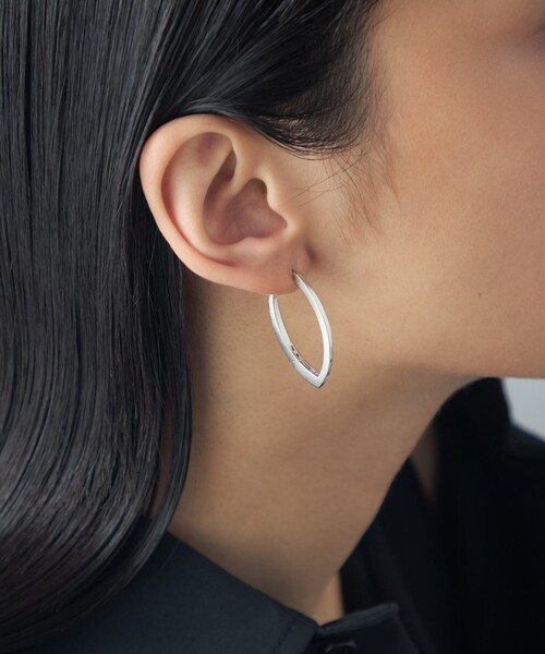 ピアス 「スナップピアス」 リーフ レディースの画像